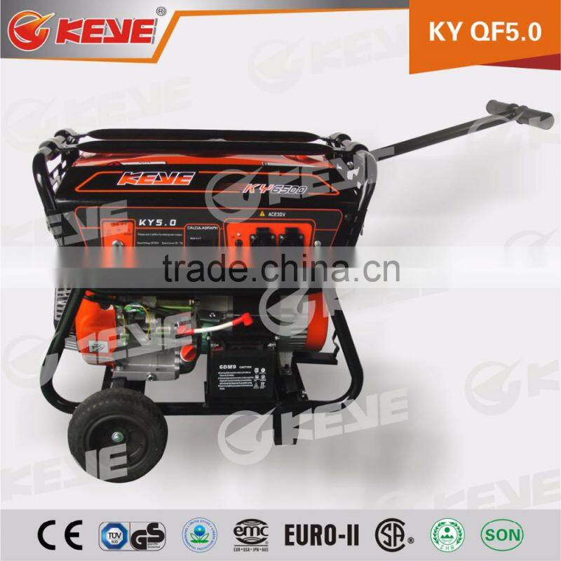 Hot sale 6500 gasoline generator with AC single phase/three phase 100% copper wire