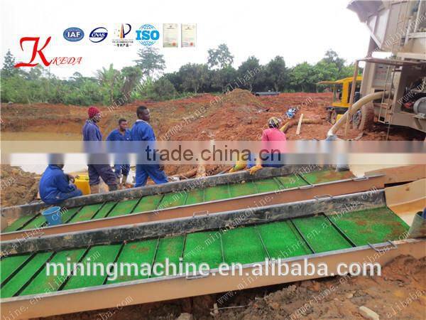 Alluvial gold wash plant with trommel,vibrating sluice,shaking table With Patent For Sale