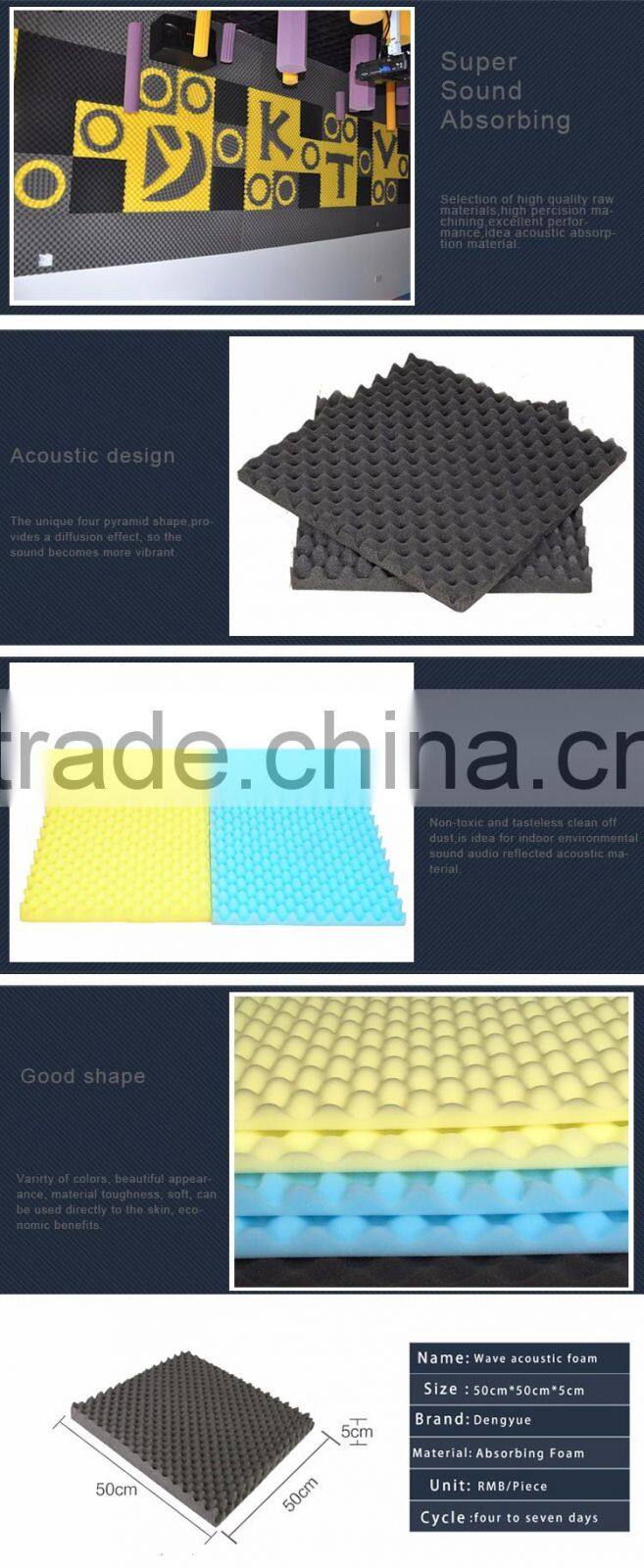 Acoustical foam sound absorption foam materials wave egg shape Studiofoam Absorption Panels