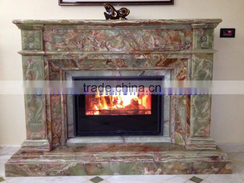 MULTI GREEN ONYX FIREPLACES