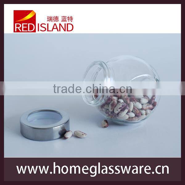 Multipurpose glass spice jars with stainless steel lid