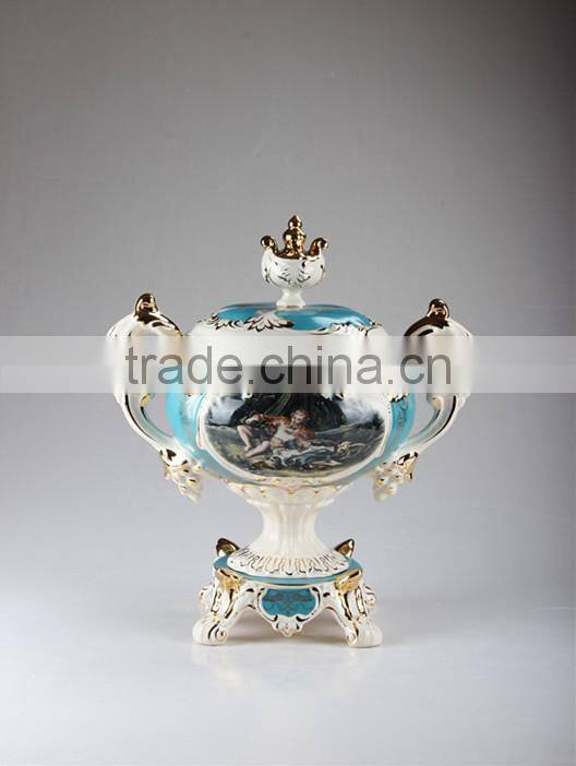 BISINI Royal Tissue Box, Home Decorative Items Ceramic Napkin Box, Luxury and Baroque Series Tissue Box (BF01-S1508-02B)