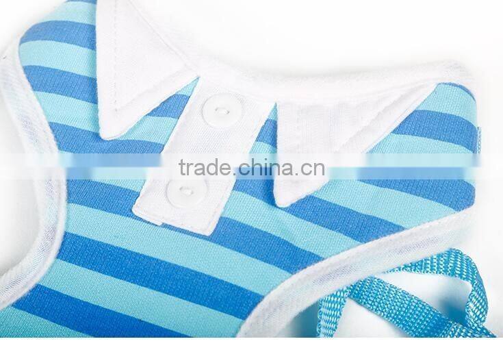 CY111 Cute Stripe Vest Dog Collar Traction Rope Pet Supplies Adjustable Pet Leash