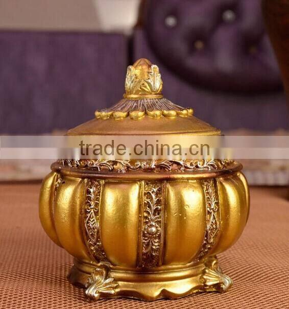 Golden Classic Series resin wholesale trinket box from india