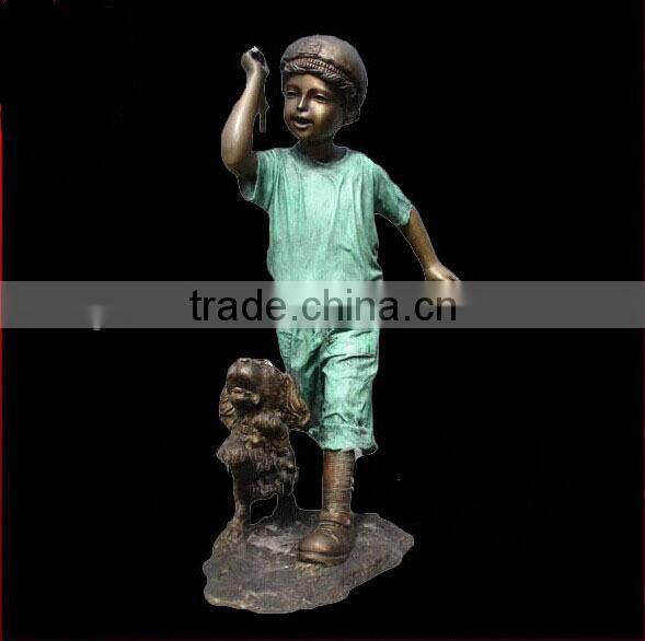 Casting bronze child statue