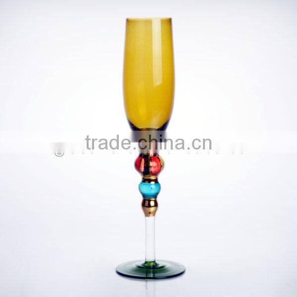 Hand painted colorful christmas champagne flutes set dinner set,royal dinner set