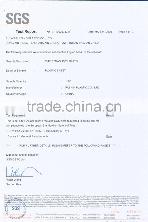 Fire retardant flocked christmas garlands