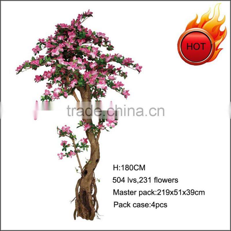 Hot sale artistic plastic azalea tree