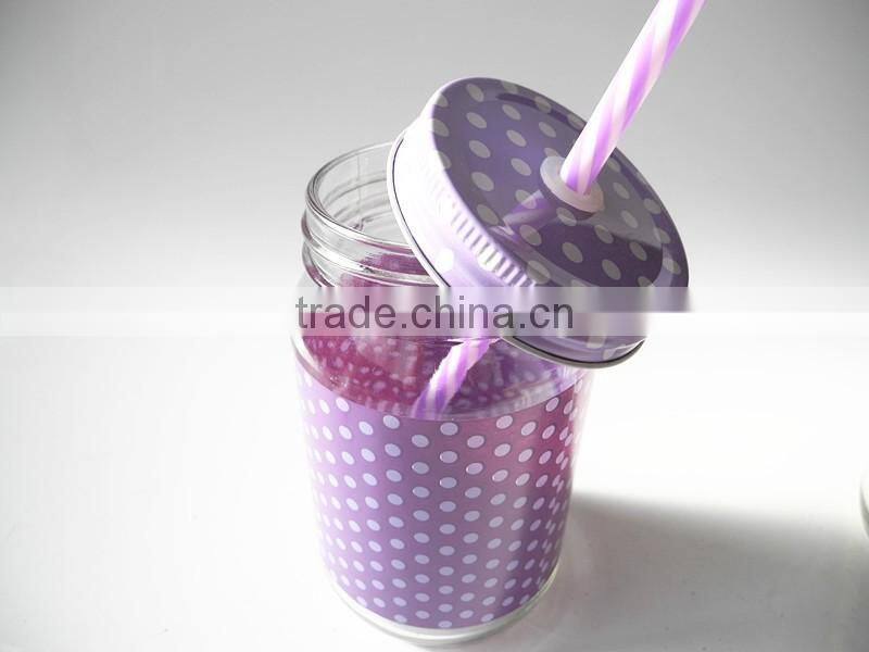 hot new products for 2017 420ml colorful mason jar for drinking