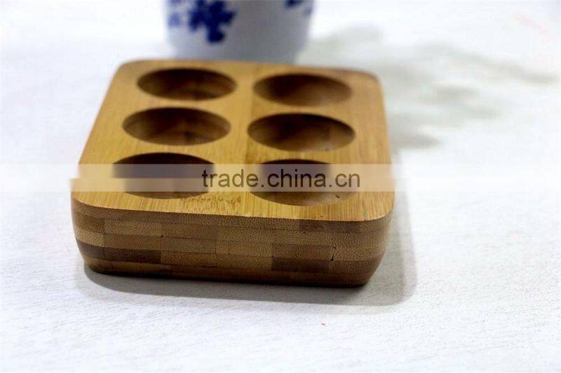 Eco-friendly unfinished bamboo egg tray for sale