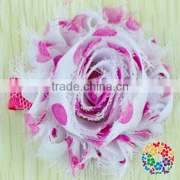 Hot Sale Red And White Wedding Decoration Artificial Flowers Beautiful Handmade Peony Shabby Flower