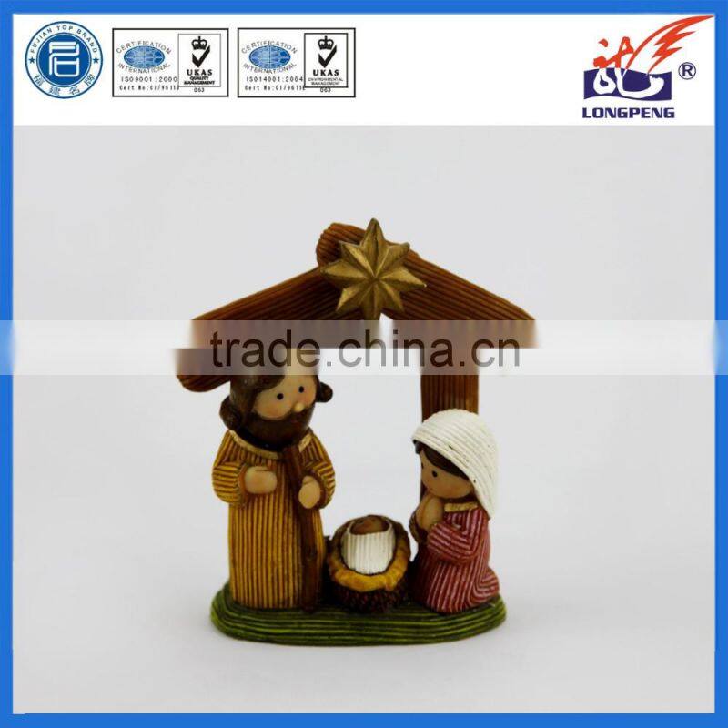 Holy Family Jesus Mary Joseph Religious Figurine Decoration,Catholic & Religious Cartoon Holy Family Nativity Scene