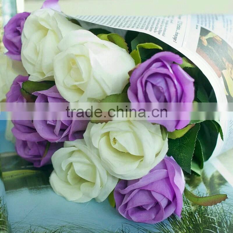 fashion store decorative silk white rose flower