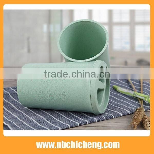 Good quality health bathroom toothbrush holder wheat straw toothbrush holder