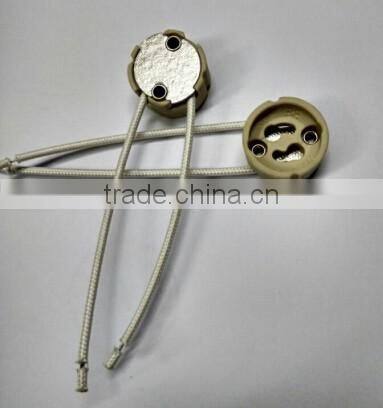 hot selling GU10 porcelain halogen lampholder with cable
