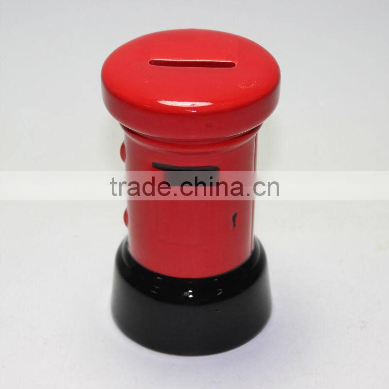 Ceramic postbox saving bank