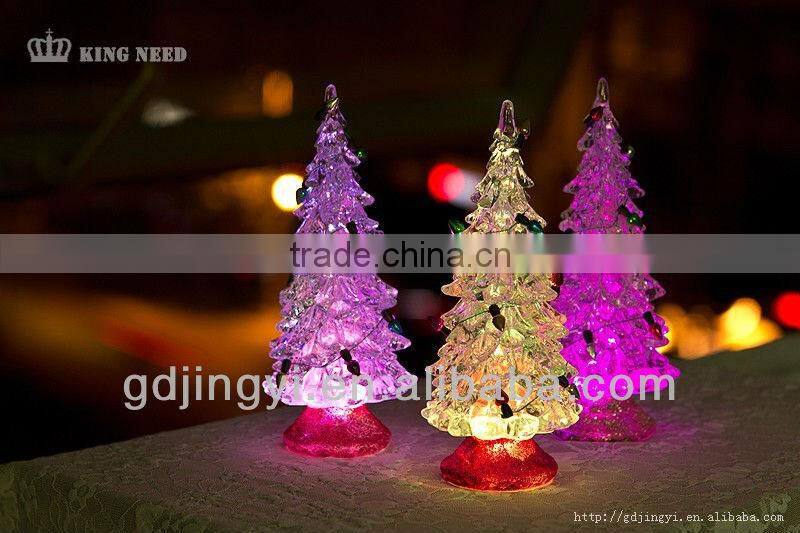 artificial acrylic decorative led light small Christmas tree