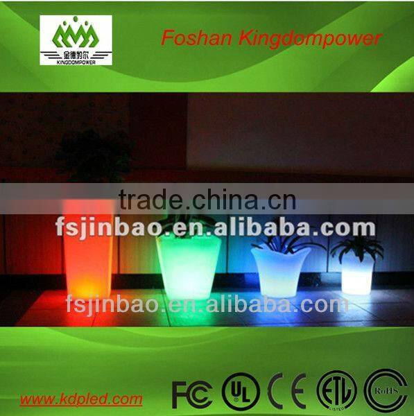 Garden decoration plastic illuminated led operating ice bucket