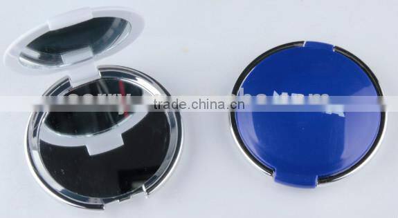 Plastic Round folding double sided mirror pocket mirror