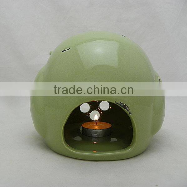 Owl shape ceramic storm lantern
