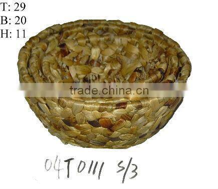 Round water hyacinth basket/flower planter/pot