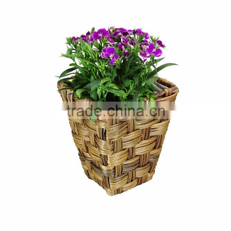 Plastic Flower Pot Garden Planter Basket with lining,Set of 3