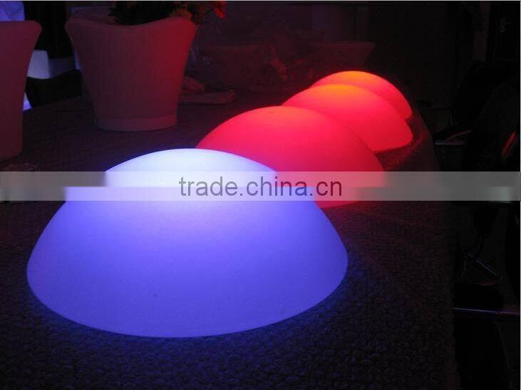 Popular beautiful rechargeable half round shape led ball