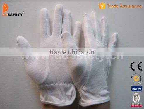 DDSAFETY 2017 Bleached Cotton Gloves Cotton Work Glove Safety Gloves