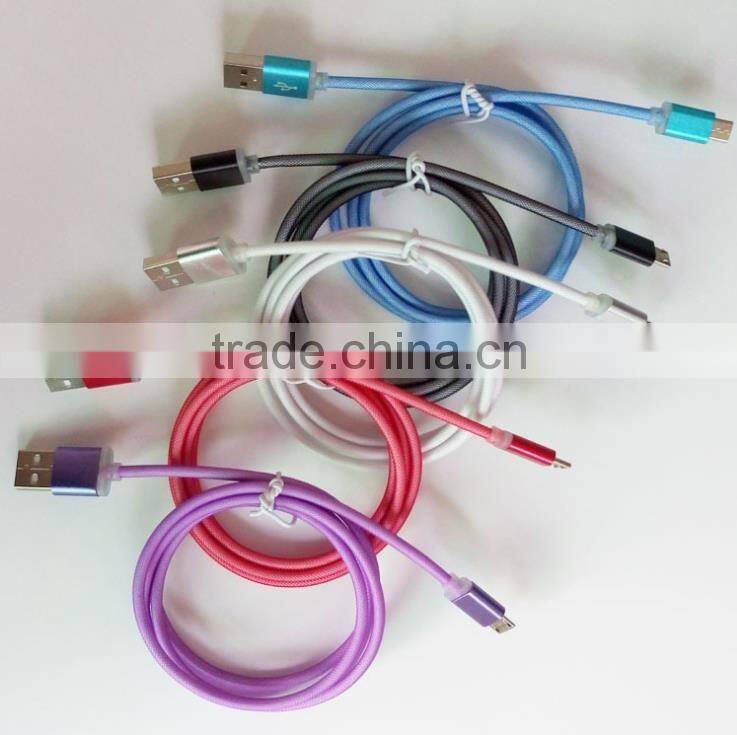 1m 3ft braided fabric micro usb cables ,h0t139 reversible usb cable , 2015 wholesale colorful micro usb cable for