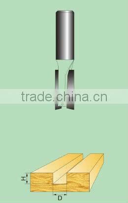 Straight Router Bit with tungsten carbide cutting edge