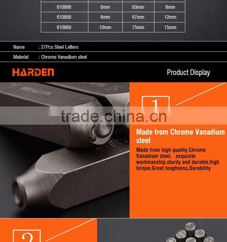Professional 8mm 27PCS Steel Letters