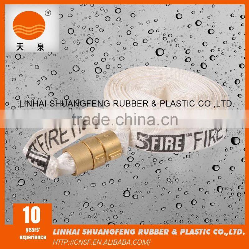 100 ft fire hose fitting lined fire hose c/w brass American couplings