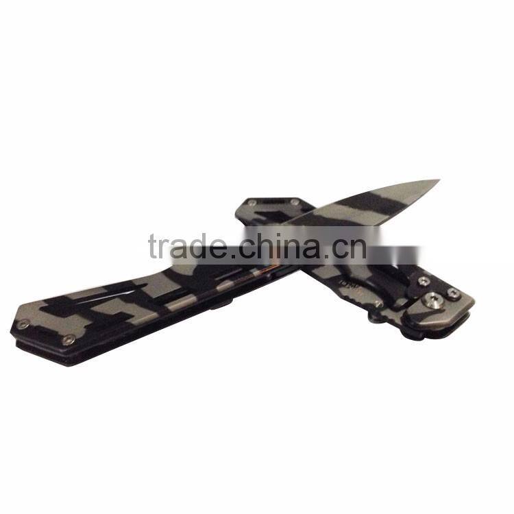 Multi-function camouflage army titanium pocket knife