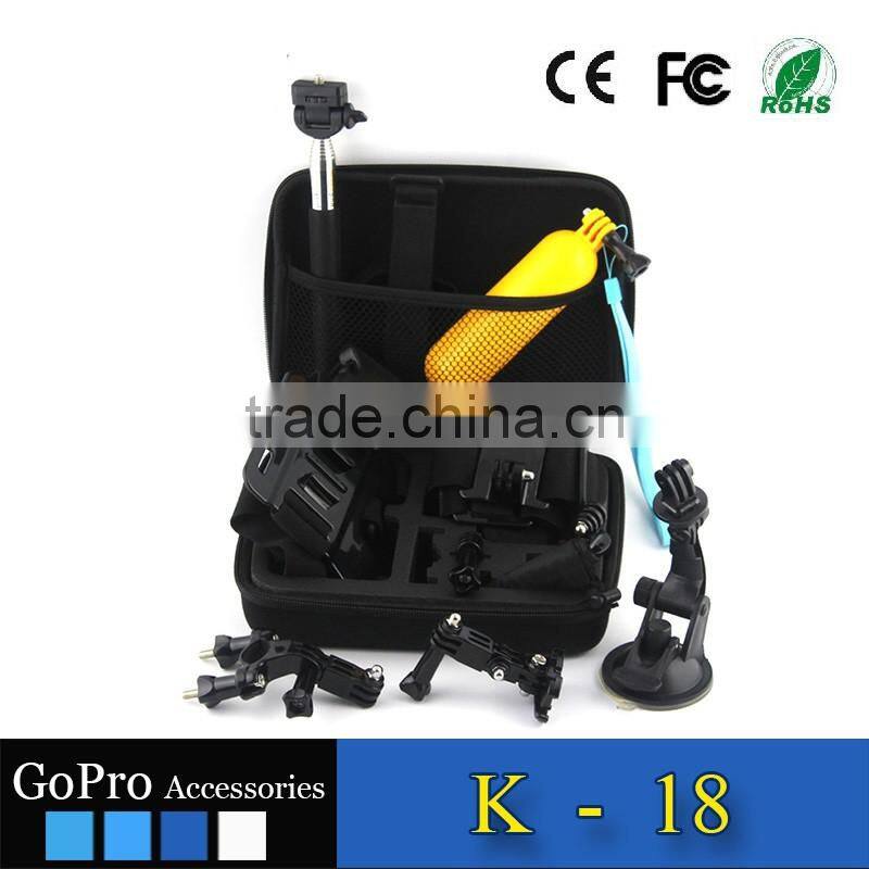 2016 hot selling cheap products kit used for gopros heros 4 accessories kit mount camera case
