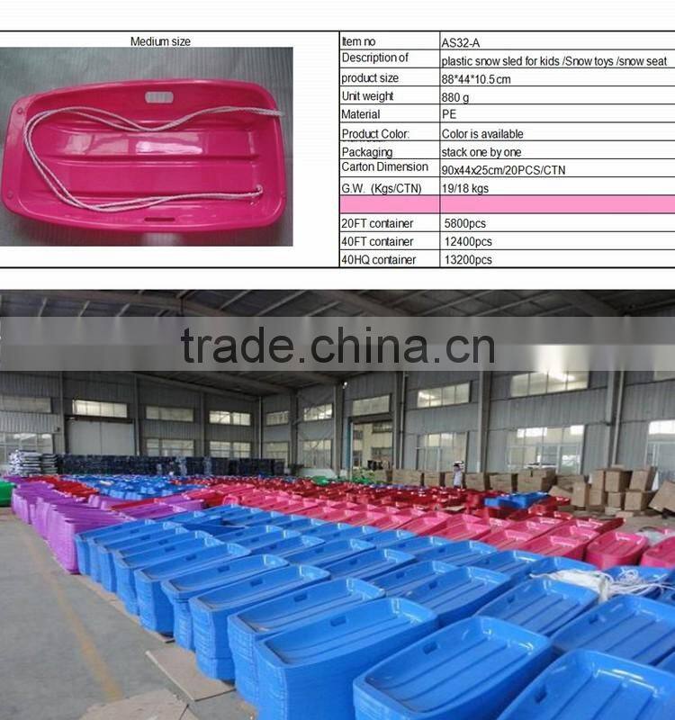 Kids Snow Sled Boat Sledge Glider Toboggan Sliding Outdoor With Rope,less qty be acceptable much strong