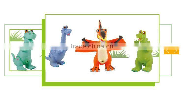Hot selling kids educational set soft rubber dinosaur king games