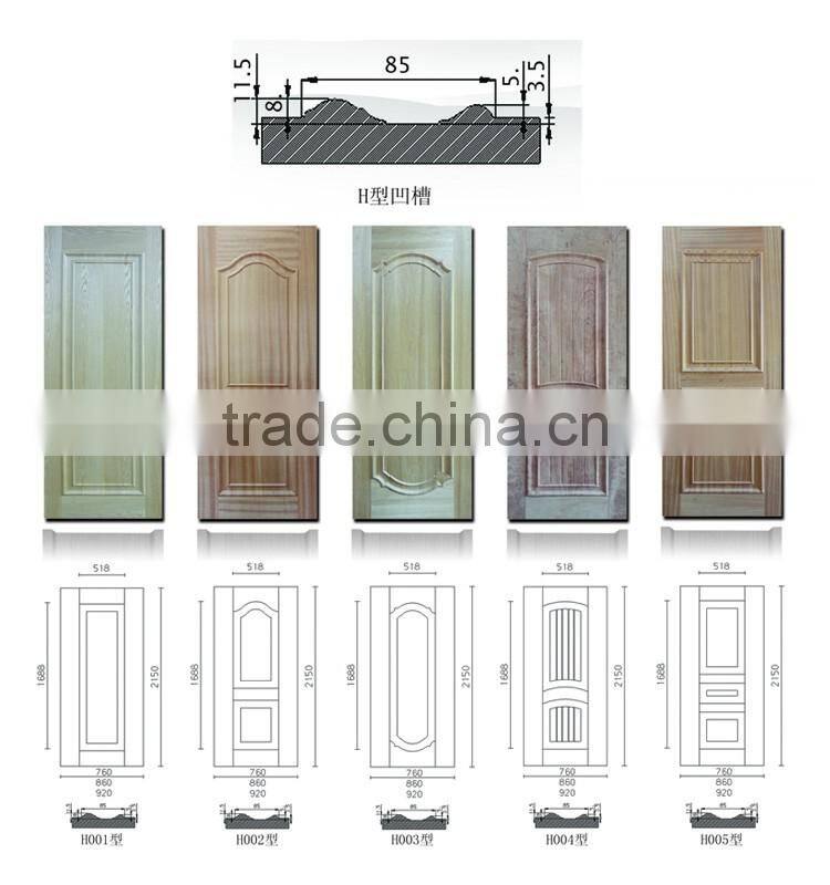 Plywood Molded Zabra Wood Door Skin