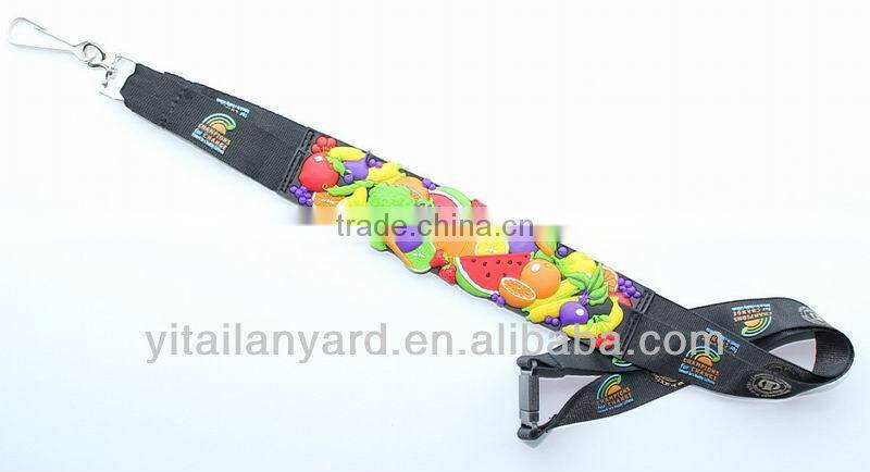 new unique fashion custom mobile phone soft PVC lanyard no minimum order