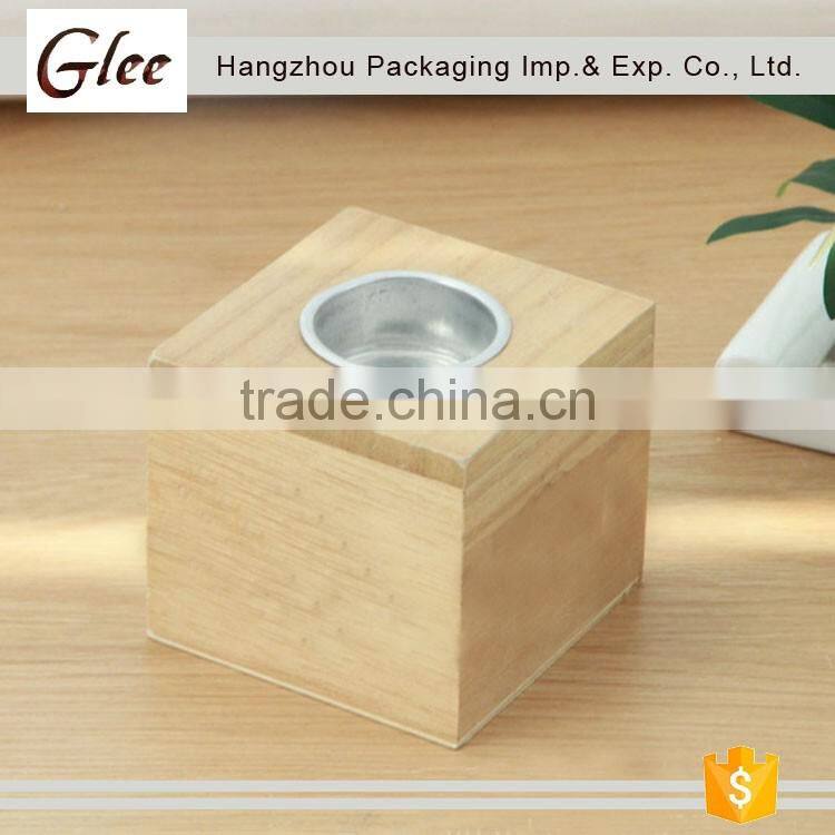 home decoration eco-friendly wood candle holder stand