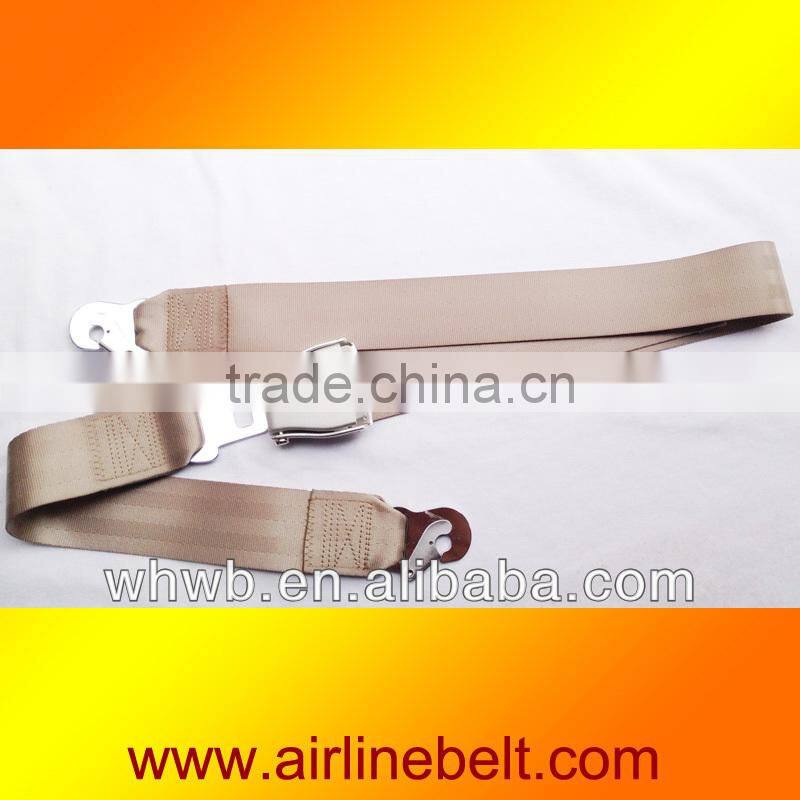 Two point airplane safety belt