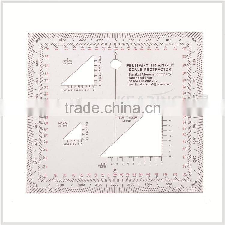 KMP-2 military triangle scale Protractor for pinpoint mapwork