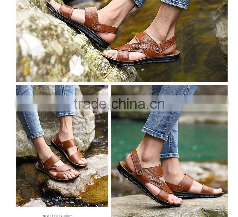 2017 summer top sale wholesale good quality men sandals summer beach shoes