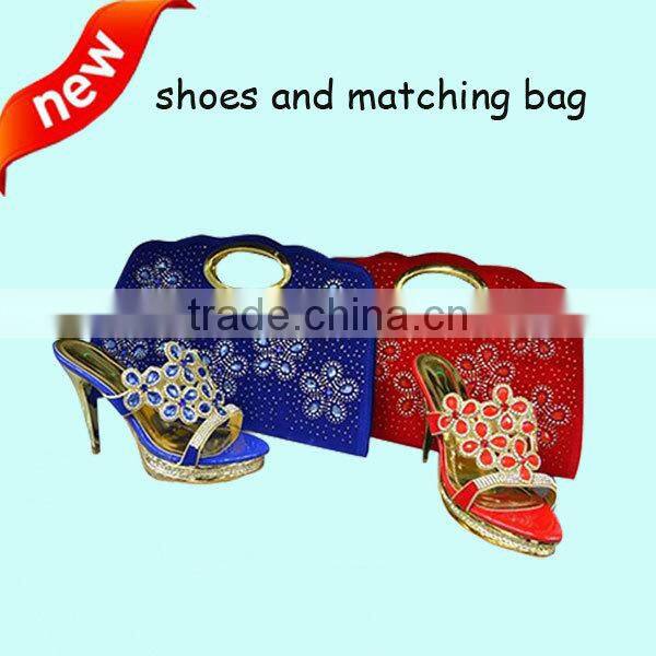 high quality women purple african matching shoes and bags MG0003