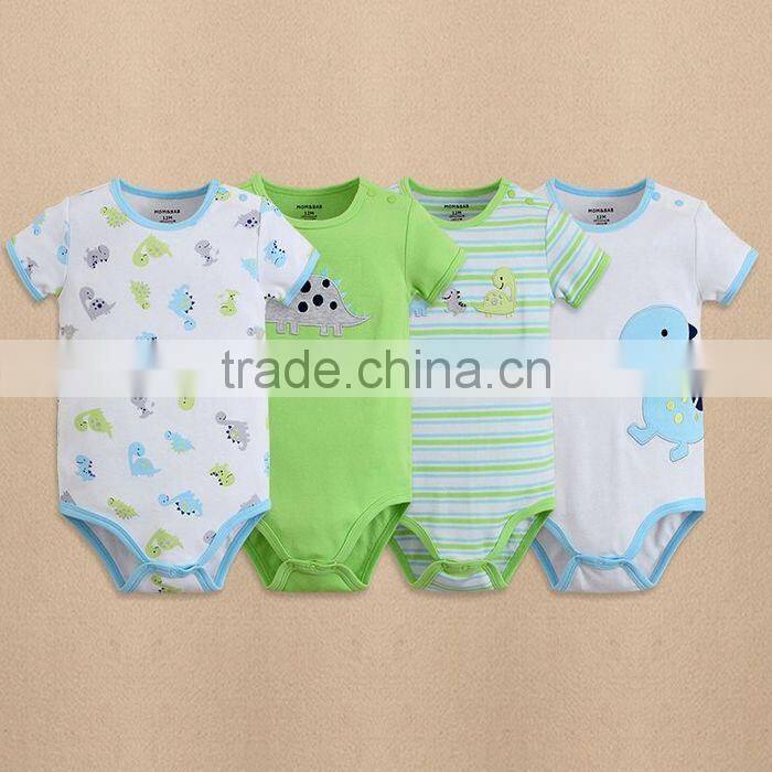 mom and bab summer Short sleeves baby rompers,100% cotton cute embroider long sleeve bodysuit, baby clothes