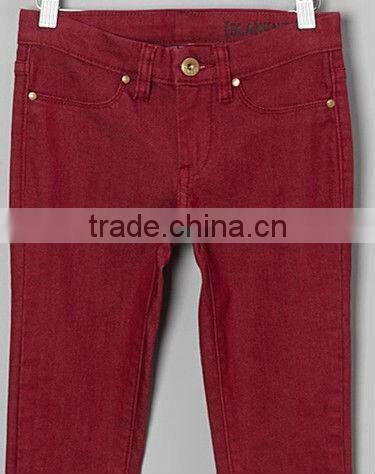 Rhubarb Spray On Skinny Jeans