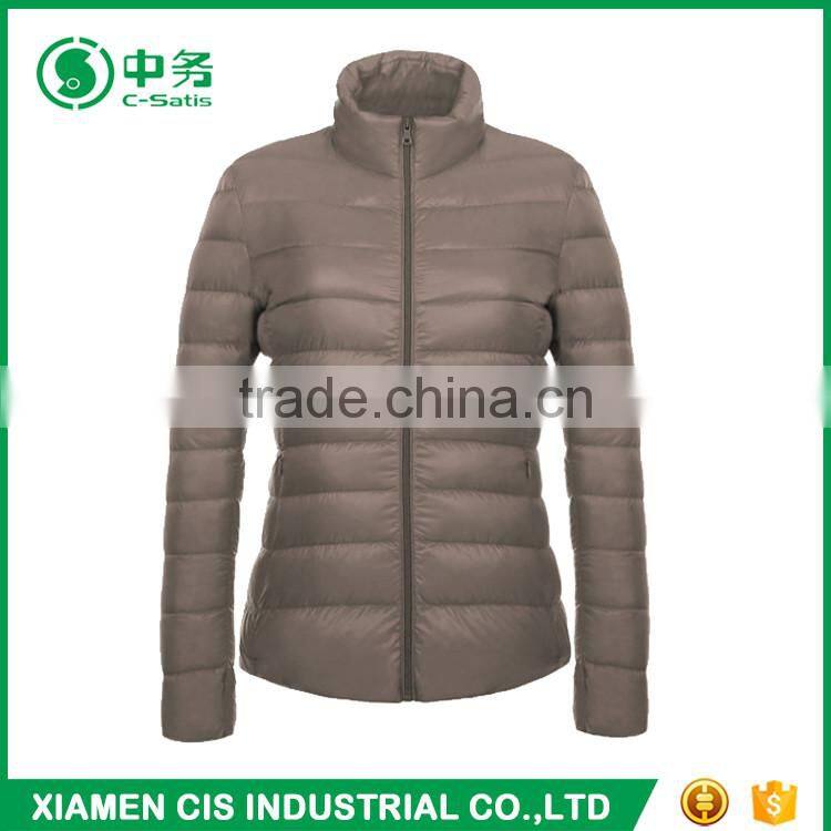 2017 New Product Comfy Windproof Women Winter Ultra Light Down Jacket