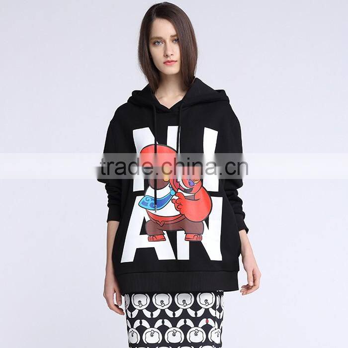 Wholesale black soft women stylish hoodies