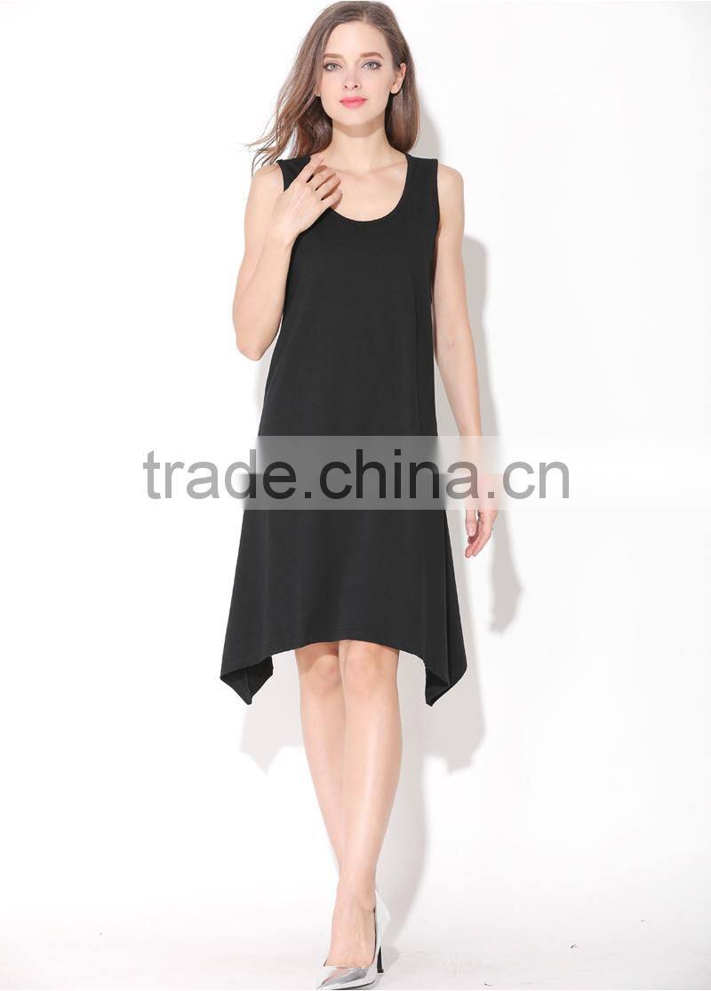 2017 Mamalove Sleeveless Soft Cotton Black Breastfeeding Clothes Nursing Dress Maternity for Women