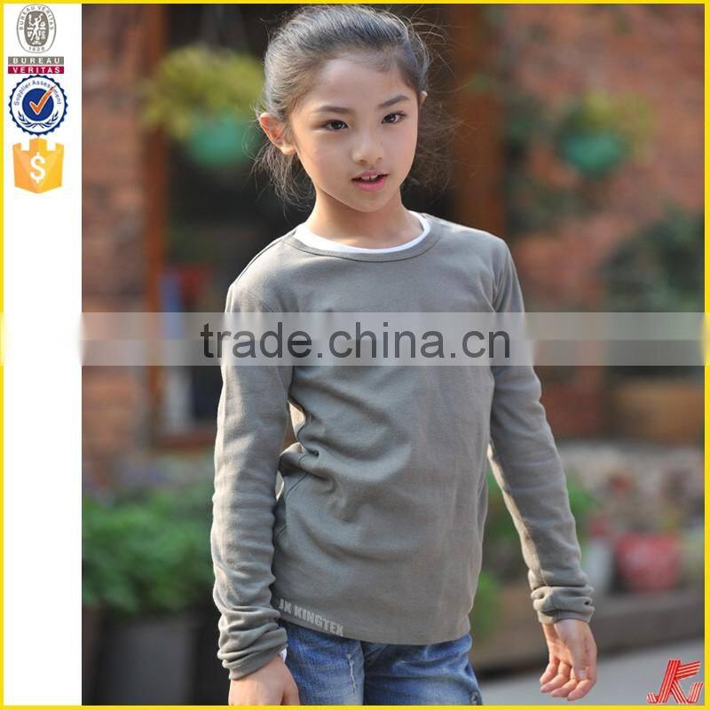 100 cotton bulk blank t shirt long sleeve for girls