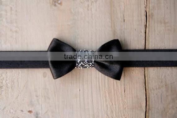 Baby Girl Bow Knot Hairband Metal Button Elegant Stylish For Little Baby Girl